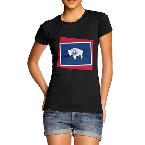 Women's USA States and Flags Wyoming T-Shirt