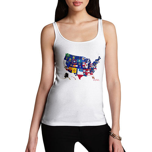 Women's USA States and Flags  Tank Top