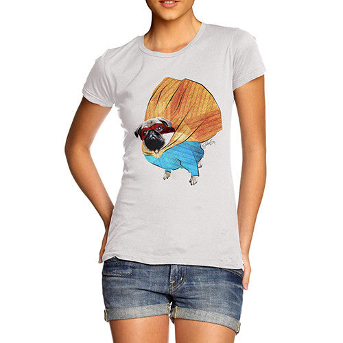 Women's Super Hero Pug T-Shirt