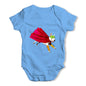 Super Hero Bull Terrier Baby Grow Bodysuit