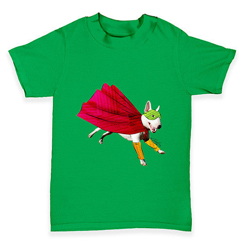 Super Hero Bull Terrier Baby Toddler T-Shirt