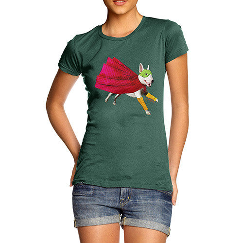 Women's Super Hero Bull Terrier T-Shirt