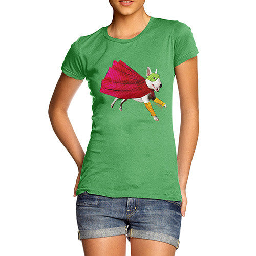 Women's Super Hero Bull Terrier T-Shirt