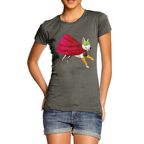 Women's Super Hero Bull Terrier T-Shirt