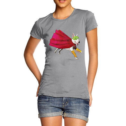 Women's Super Hero Bull Terrier T-Shirt