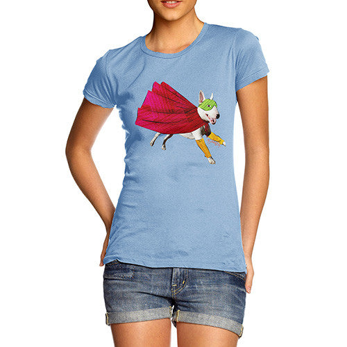 Women's Super Hero Bull Terrier T-Shirt