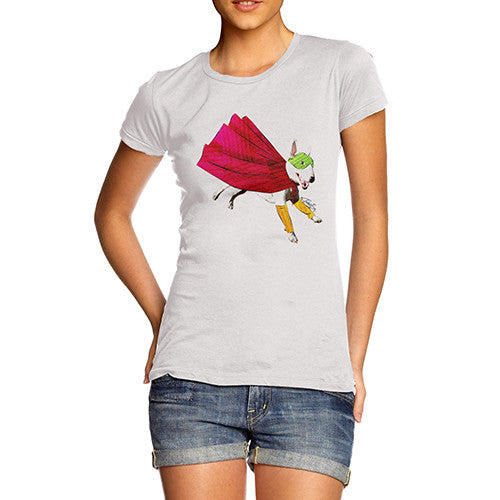 Women's Super Hero Bull Terrier T-Shirt