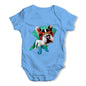 Super Hero French Bulldog Baby Grow Bodysuit