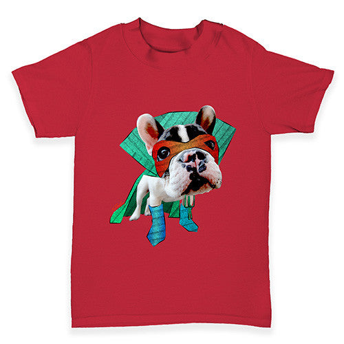 Super Hero French Bulldog Baby Toddler T-Shirt