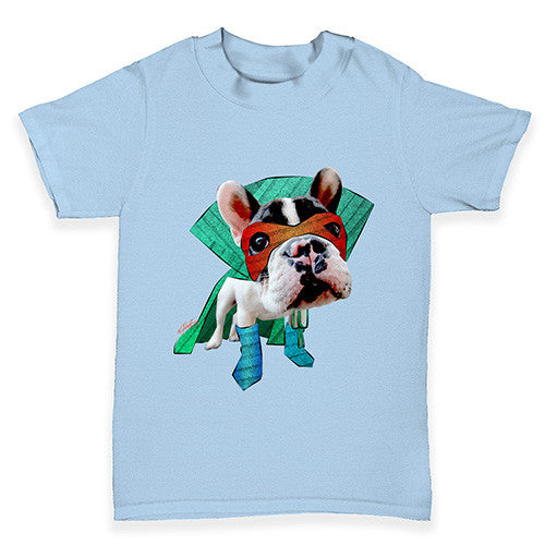 Super Hero French Bulldog Baby Toddler T-Shirt