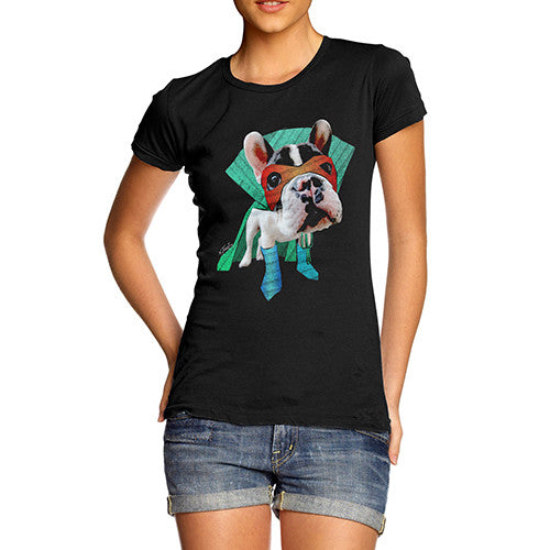 Women's Super Hero French Bulldog T-Shirt