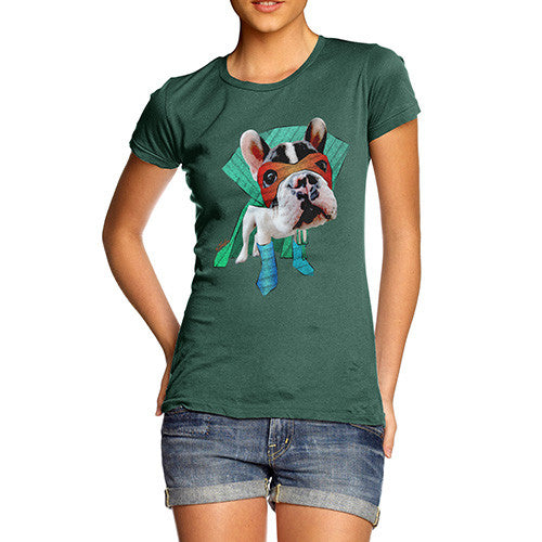 Women's Super Hero French Bulldog T-Shirt