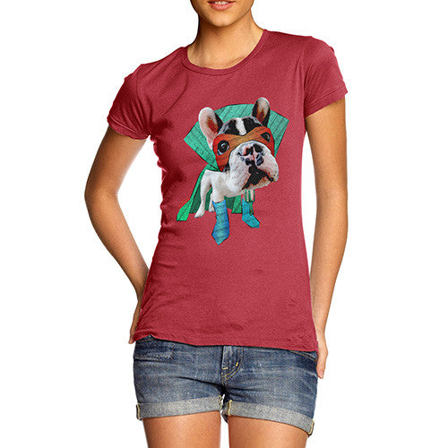 Women's Super Hero French Bulldog T-Shirt