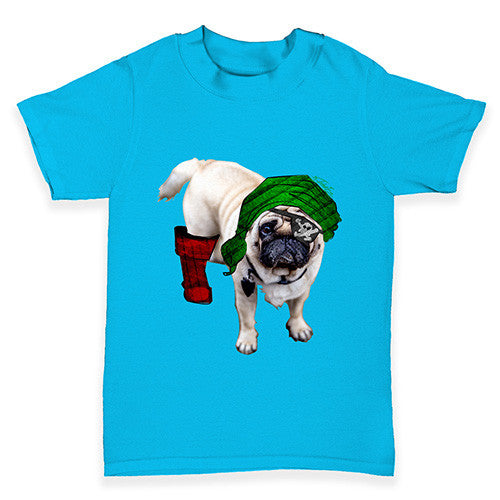 One-Eyed Pirate Pug Baby Toddler T-Shirt