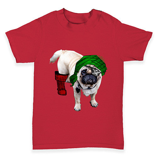 One-Eyed Pirate Pug Baby Toddler T-Shirt