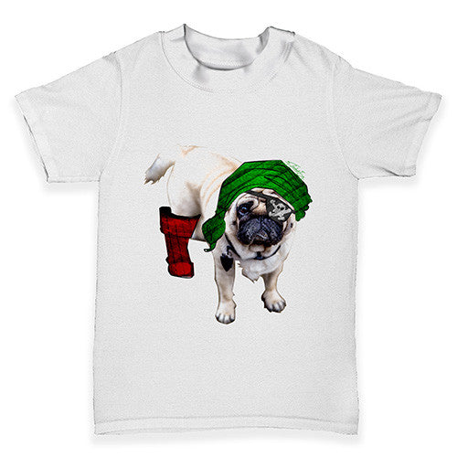 One-Eyed Pirate Pug Baby Toddler T-Shirt