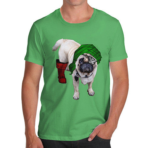 Men's One-Eyed Pirate Pug T-Shirt