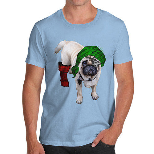 Men's One-Eyed Pirate Pug T-Shirt