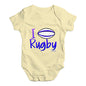 Funny Baby Onesies I Love Rugby Baby Unisex Baby Grow Bodysuit Newborn Lemon