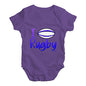 Funny Baby Clothes I Love Rugby Baby Unisex Baby Grow Bodysuit 0-3 Months Plum