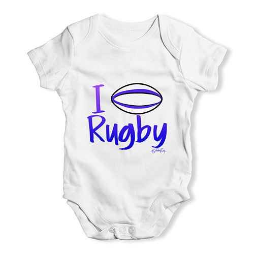 Baby Girl Clothes I Love Rugby Baby Unisex Baby Grow Bodysuit 12-18 Months White