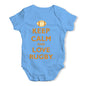 Funny Baby Bodysuits Keep Calm and Love Rugby Baby Unisex Baby Grow Bodysuit Newborn Blue