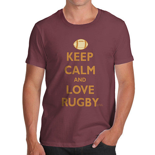 Men's Keep Calm And Love Rugby T-Shirt