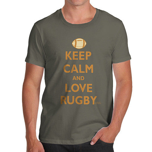 Men's Keep Calm And Love Rugby T-Shirt