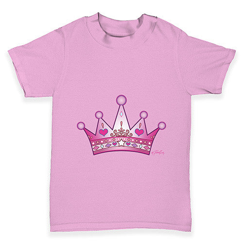 Pink Princess Crown Baby Toddler T-Shirt