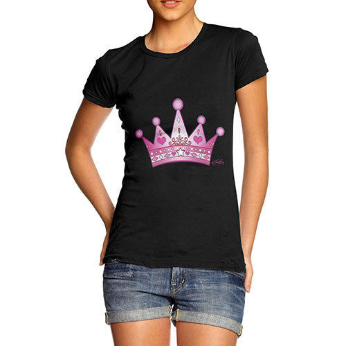 Women's Pink Princess Crown T-Shirt