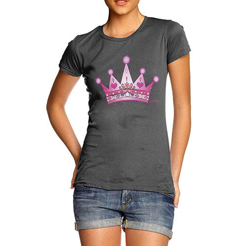 Women's Pink Princess Crown T-Shirt