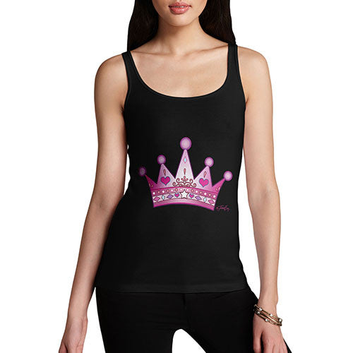 Women's Pink Princess Crown Tank Top