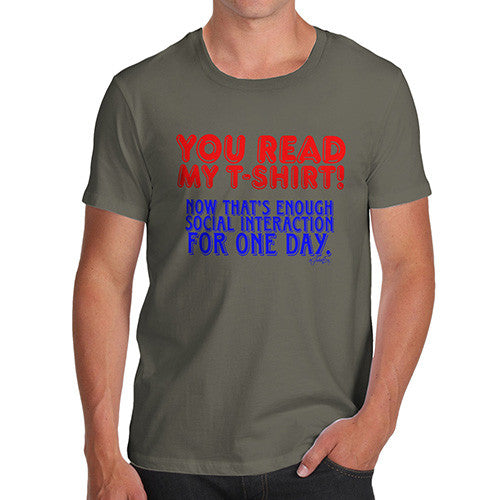 Men's Enough Social interaction T-Shirt