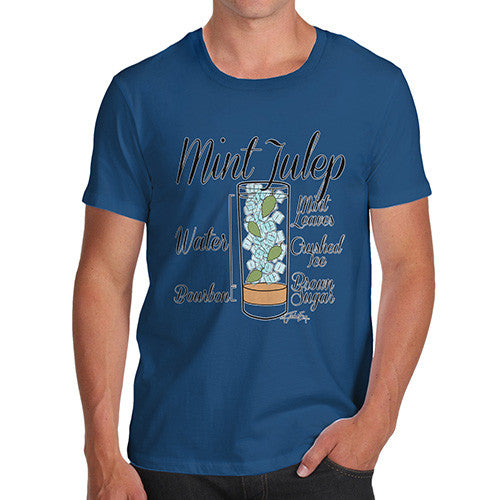 Men's Cocktail - Mint Julep Recipe T-Shirt