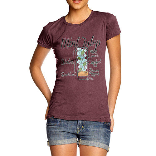 Women's Cocktail - Mint Julep Recipe T-Shirt