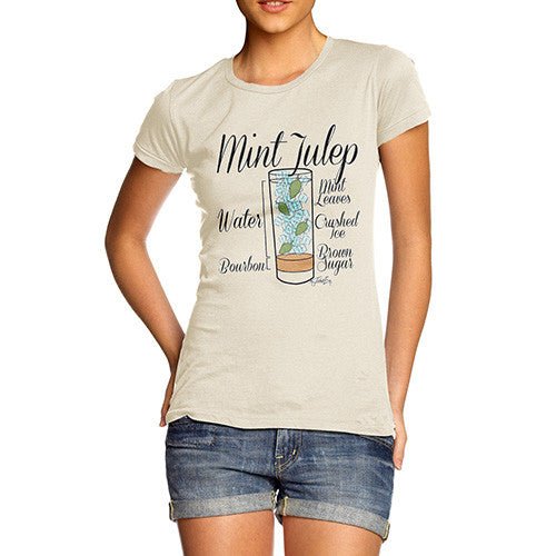 Women's Cocktail - Mint Julep Recipe T-Shirt