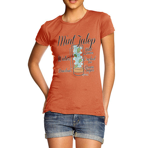 Women's Cocktail - Mint Julep Recipe T-Shirt