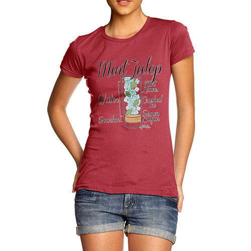 Women's Cocktail - Mint Julep Recipe T-Shirt