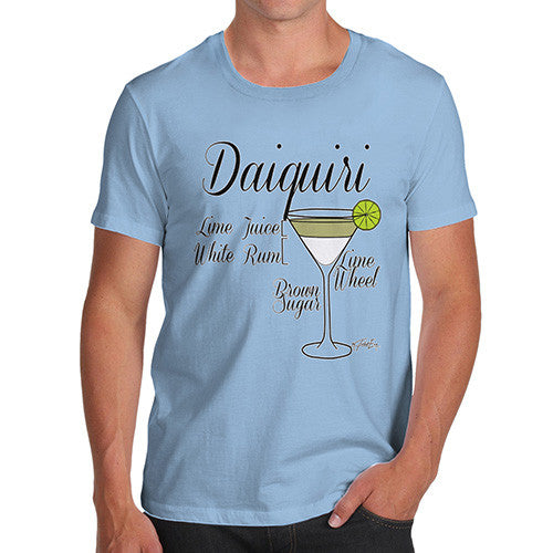 Men's Daiquiri Cocktail Recipe T-Shirt