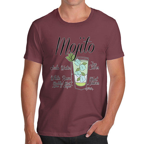 Men's Mojito Cocktail Recipe T-Shirt