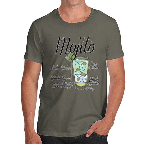 Men's Mojito Cocktail Recipe T-Shirt