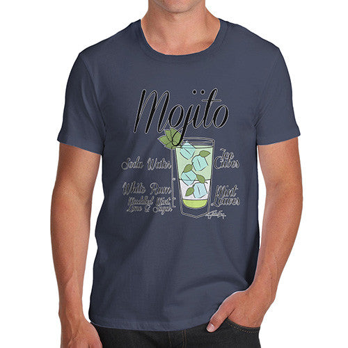 Men's Mojito Cocktail Recipe T-Shirt