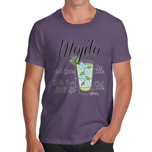 Men's Mojito Cocktail Recipe T-Shirt