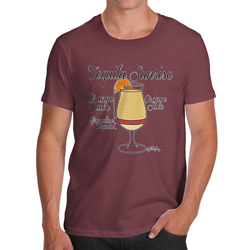 Men's Tequila Sunrise Recipe T-Shirt