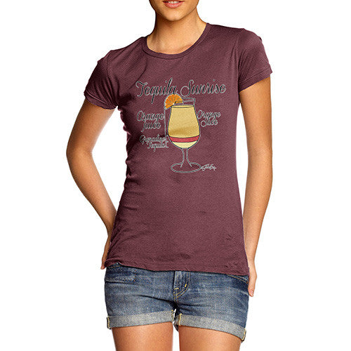 Women's Tequila Sunrise Recipe T-Shirt