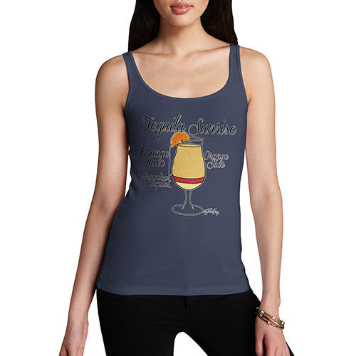 Women's Tequila Sunrise Recipe Tank Top