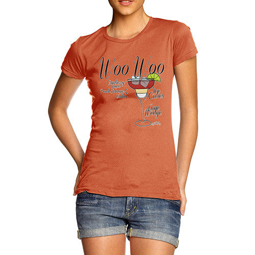 Women's Woo Woo Cocktail Recipe T-Shirt