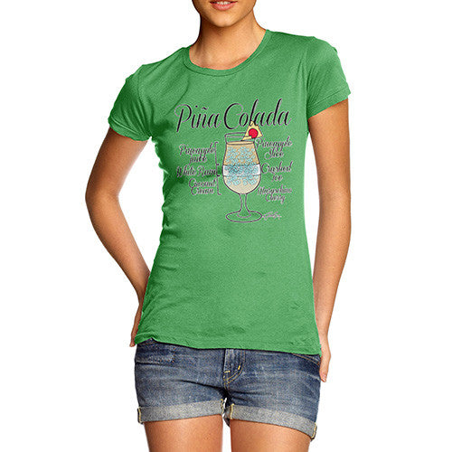 Women's Pina Colada Cocktail Recipe T-Shirt