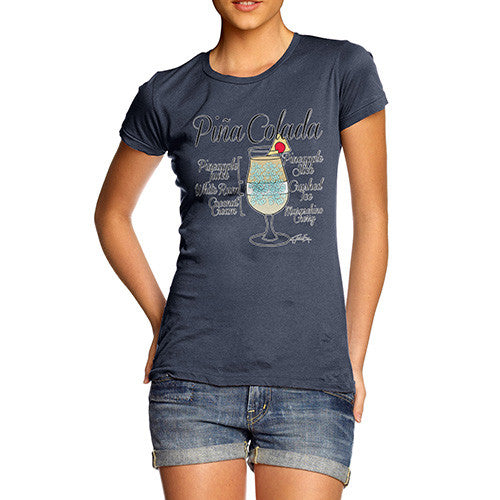 Women's Pina Colada Cocktail Recipe T-Shirt