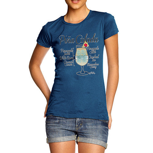 Women's Pina Colada Cocktail Recipe T-Shirt